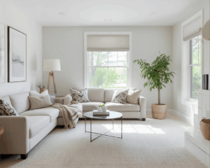 Clean Sofa in cozy living room