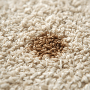Carpet fibers showing hidden moisture buildup that can cause recurring odors