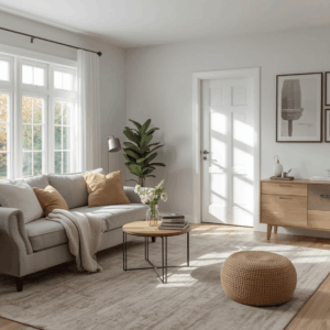 Carpeted living space where lingering odors affect overall comfort