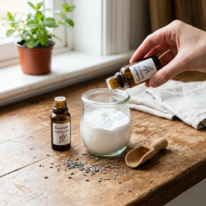 baking soda and essentials oils