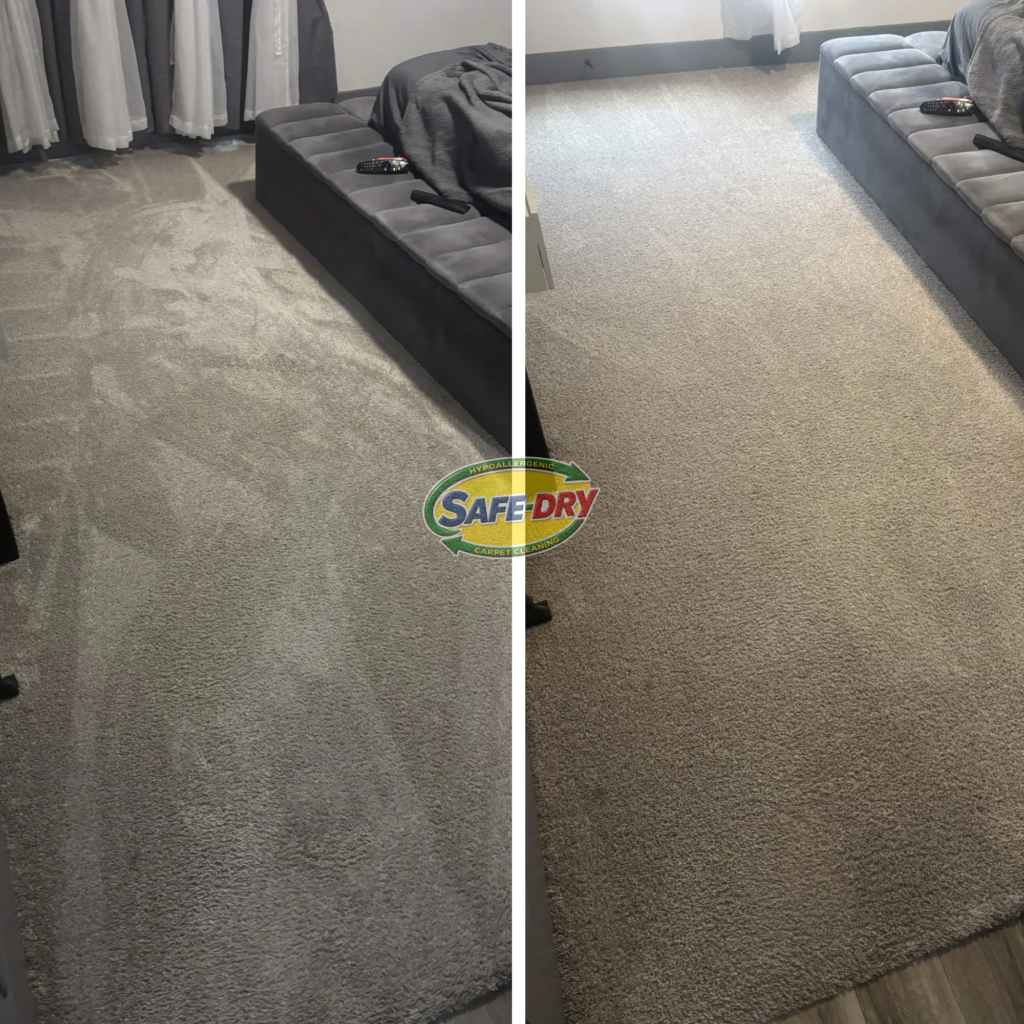 Before and After Carpet Cleaning